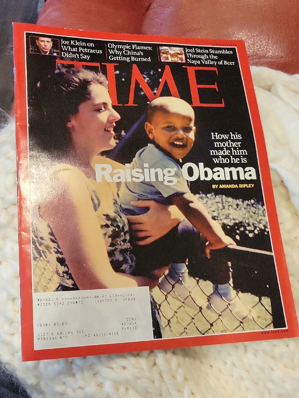 Time Magazine A+ Condition,Raising Obama/ April 21,2008